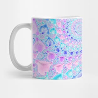 Pink Blue Fractal Spiral Mug